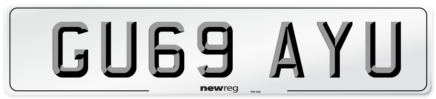 GU69 AYU Number Plate from New Reg